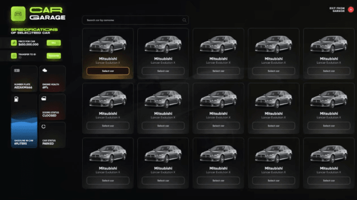New Garage UI [ESX/QB]