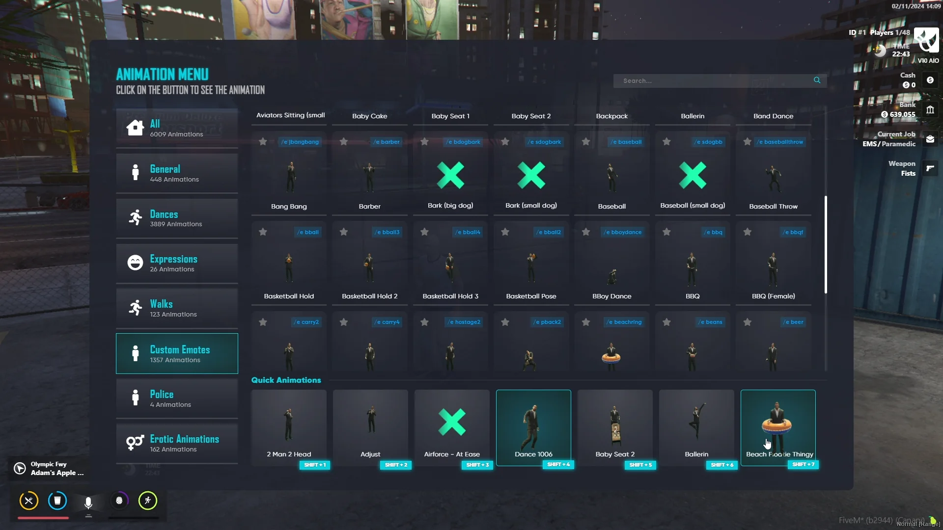 NoPixel 4.0 Animation menu